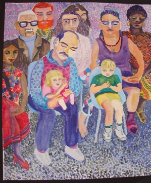 painting of Friends Meeting by Barbara Helynn Heard