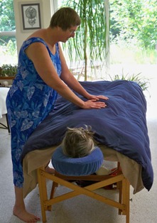 Kim prayer massage session